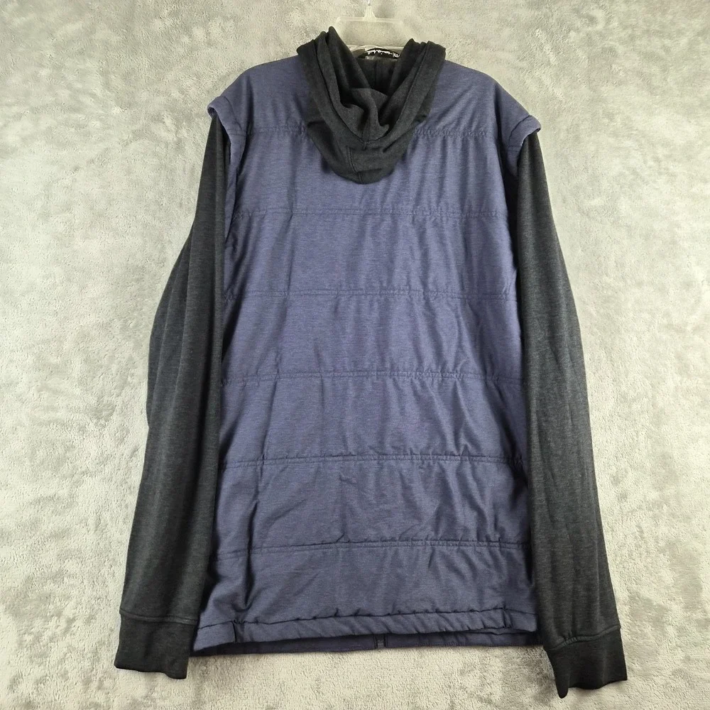 Travis Mathew Performance Jacket Hoodie Mens XL Blue Zip Hybrid Golf Outerwear